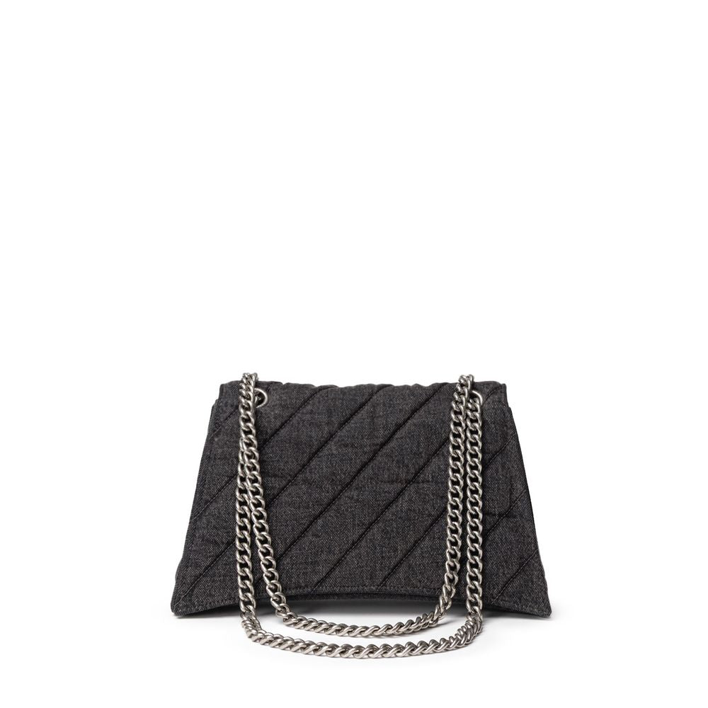 Balenciaga Borsa a tracolla in tessuto e pelle Nero