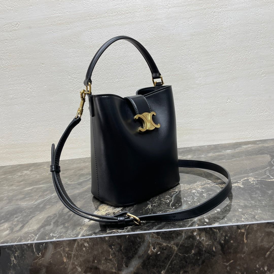 MINI 19 LOUISE Borsa IN NERO VITELLO LISCIO