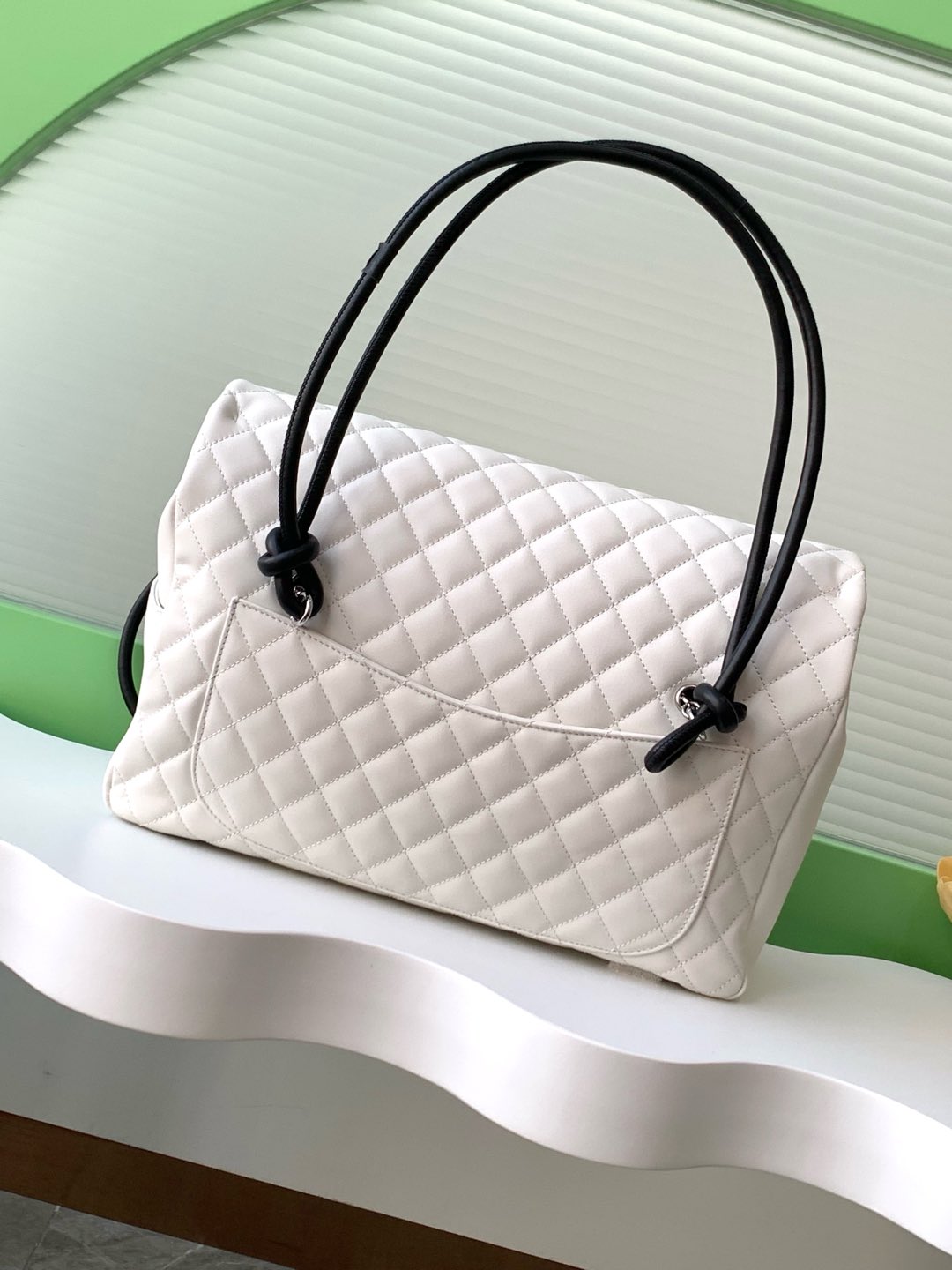 CC Cambon Bag Bianco Nero Agnello 308109