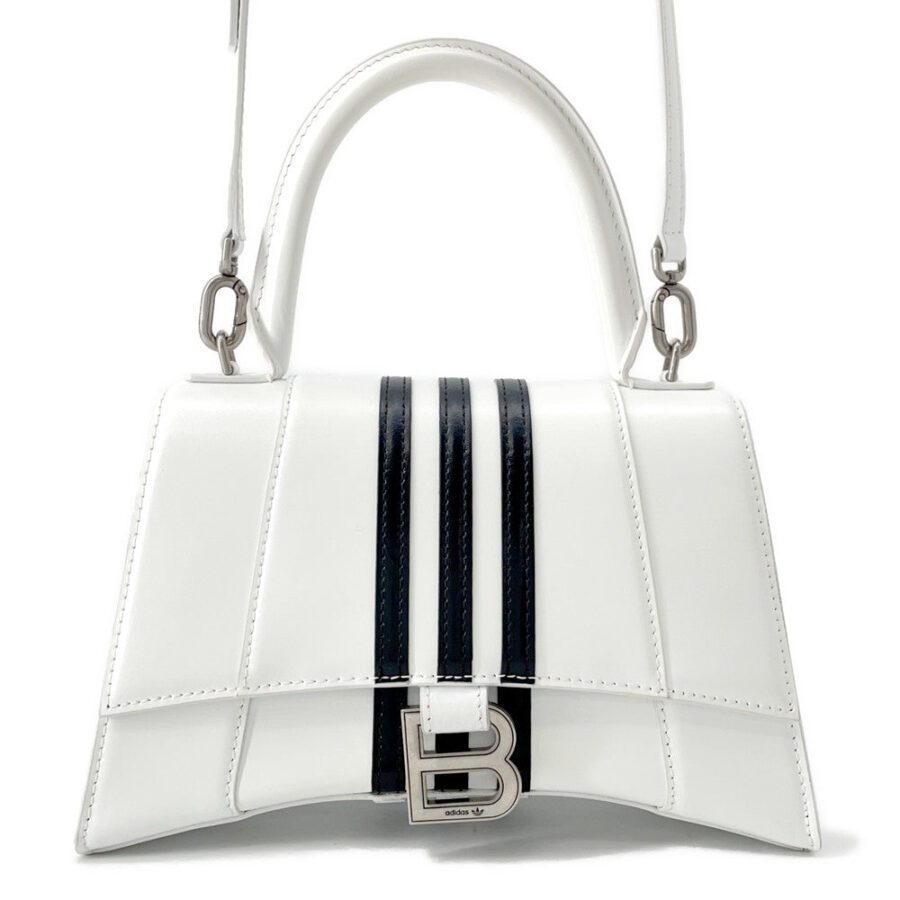 Balenciaga Hourglass white bag – front view