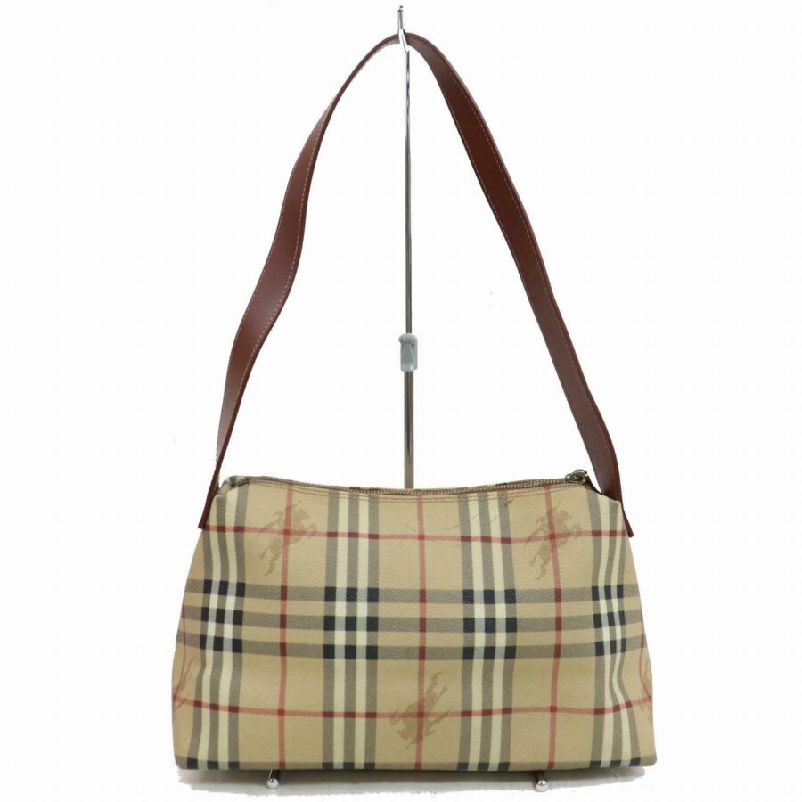 Burberry London Shoulder Bag Brown PVC (SHC7-10761) | Studio Nafay