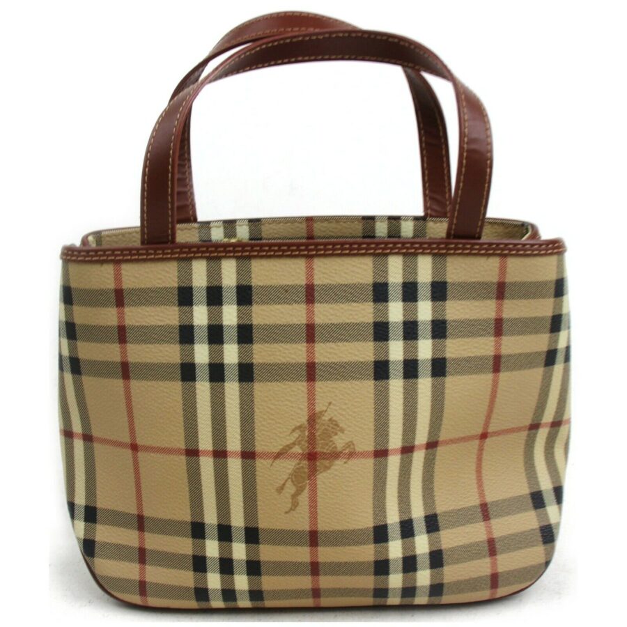 Burberry London Hand Bag Beige PVC (SHC7-10025) | Studio Nafay
