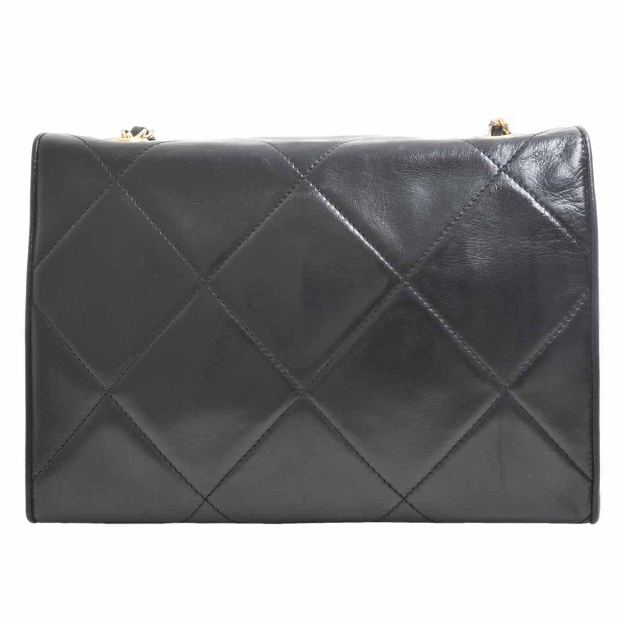 Chanel Lambskin Matrasse Coco Mark Bag Nero