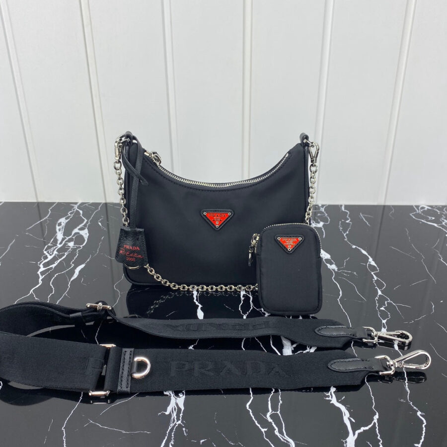 Designer Hobo black bag – front view