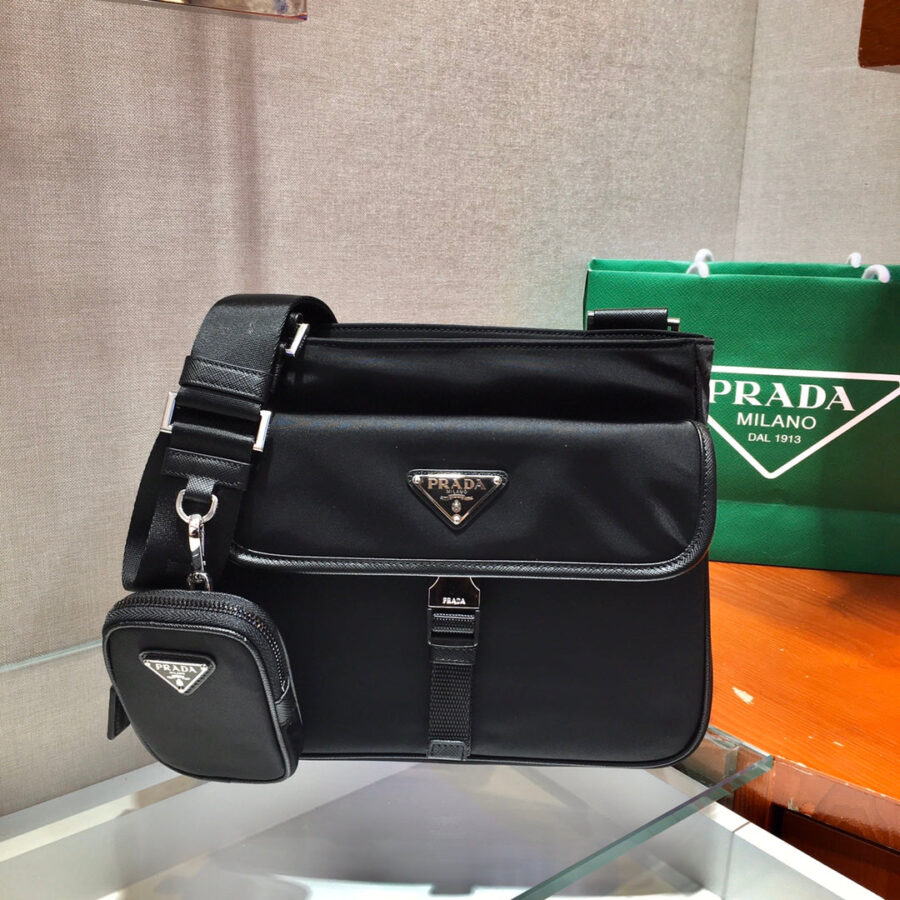 Designer Crossbody black bag – front view