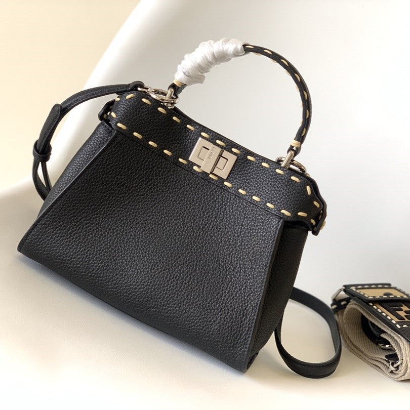 Fendi Peekaboo black bag – front view