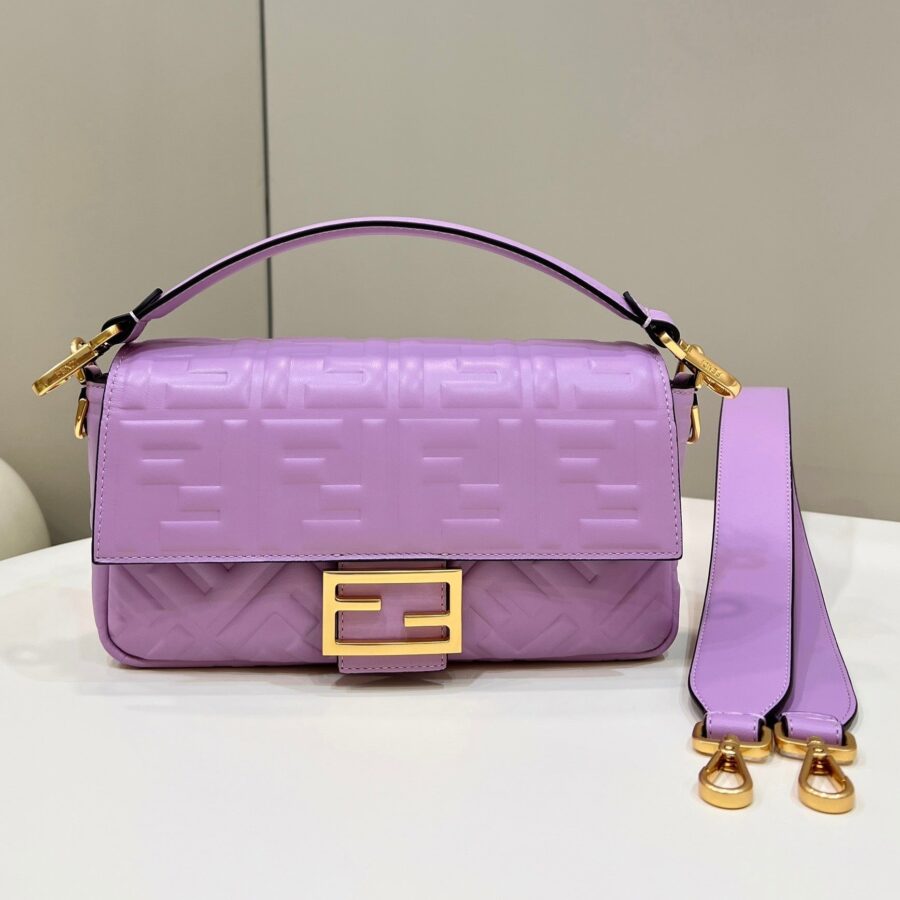Fendi Baguette purple bag – front view