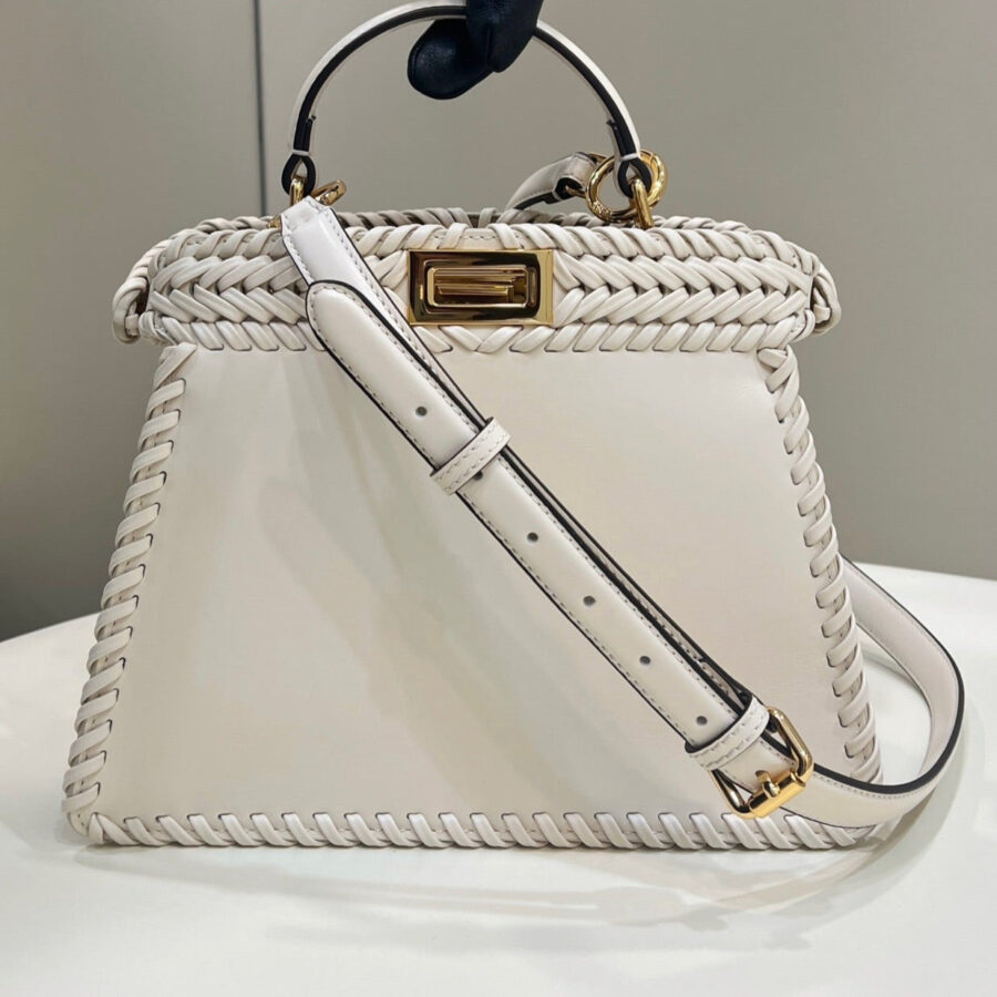 Fendi Peekaboo white bag – front view