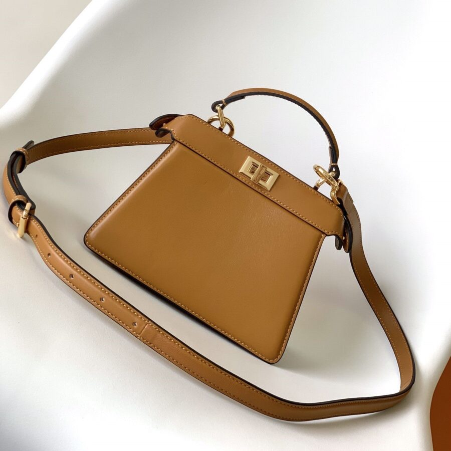 Fendi Peekaboo tan bag – front view