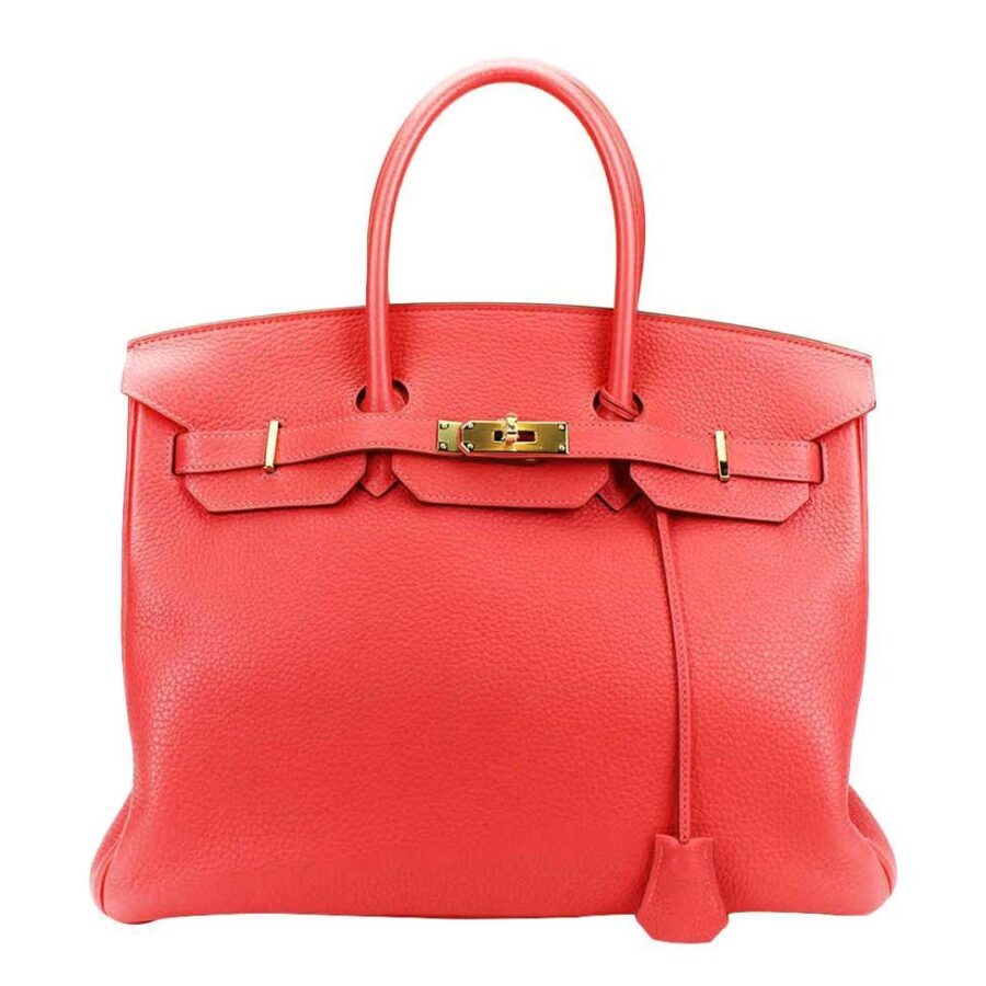 Hermes handbag rose – front view