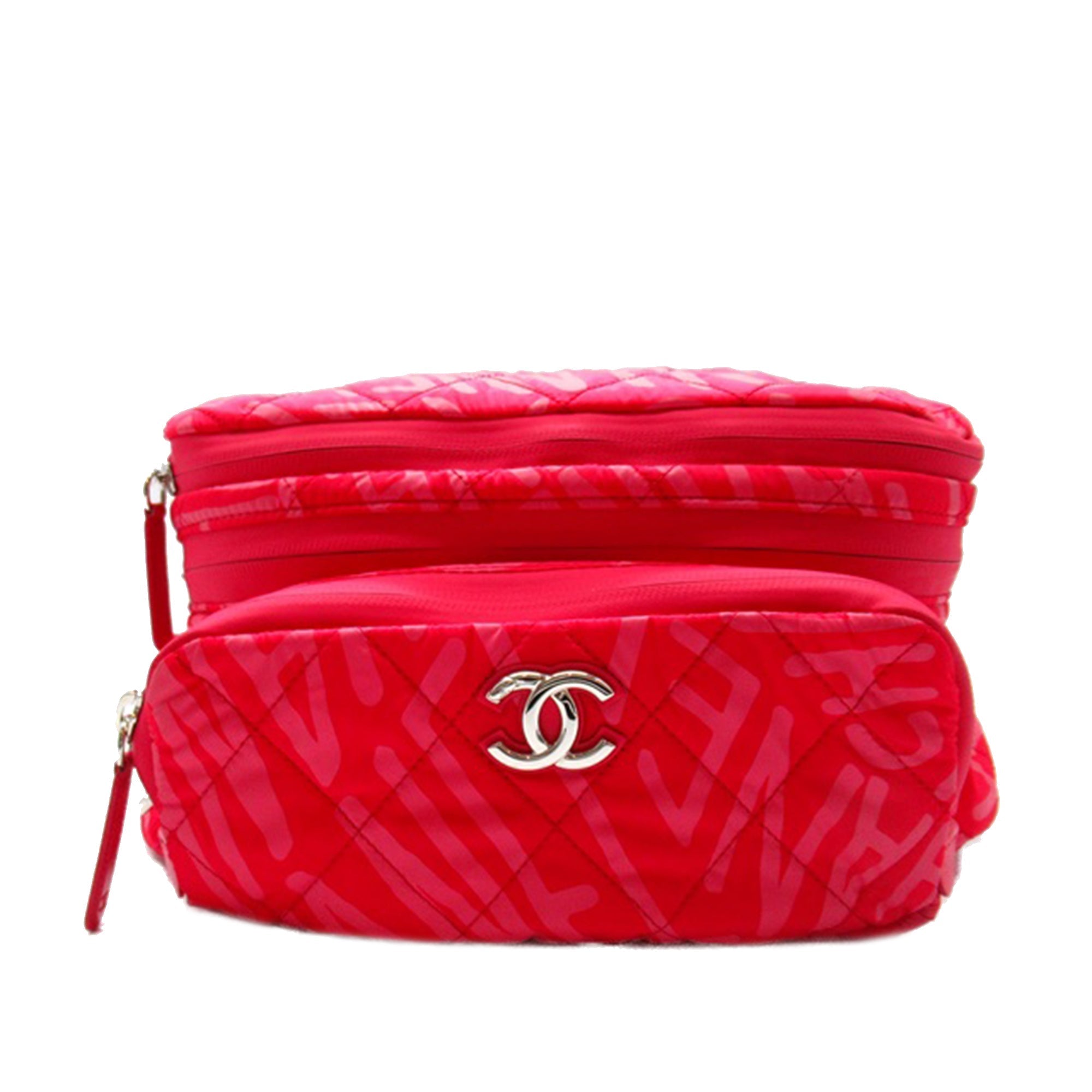 Pink Chanel Printed Nylon Coco Neige Convertible Zaino