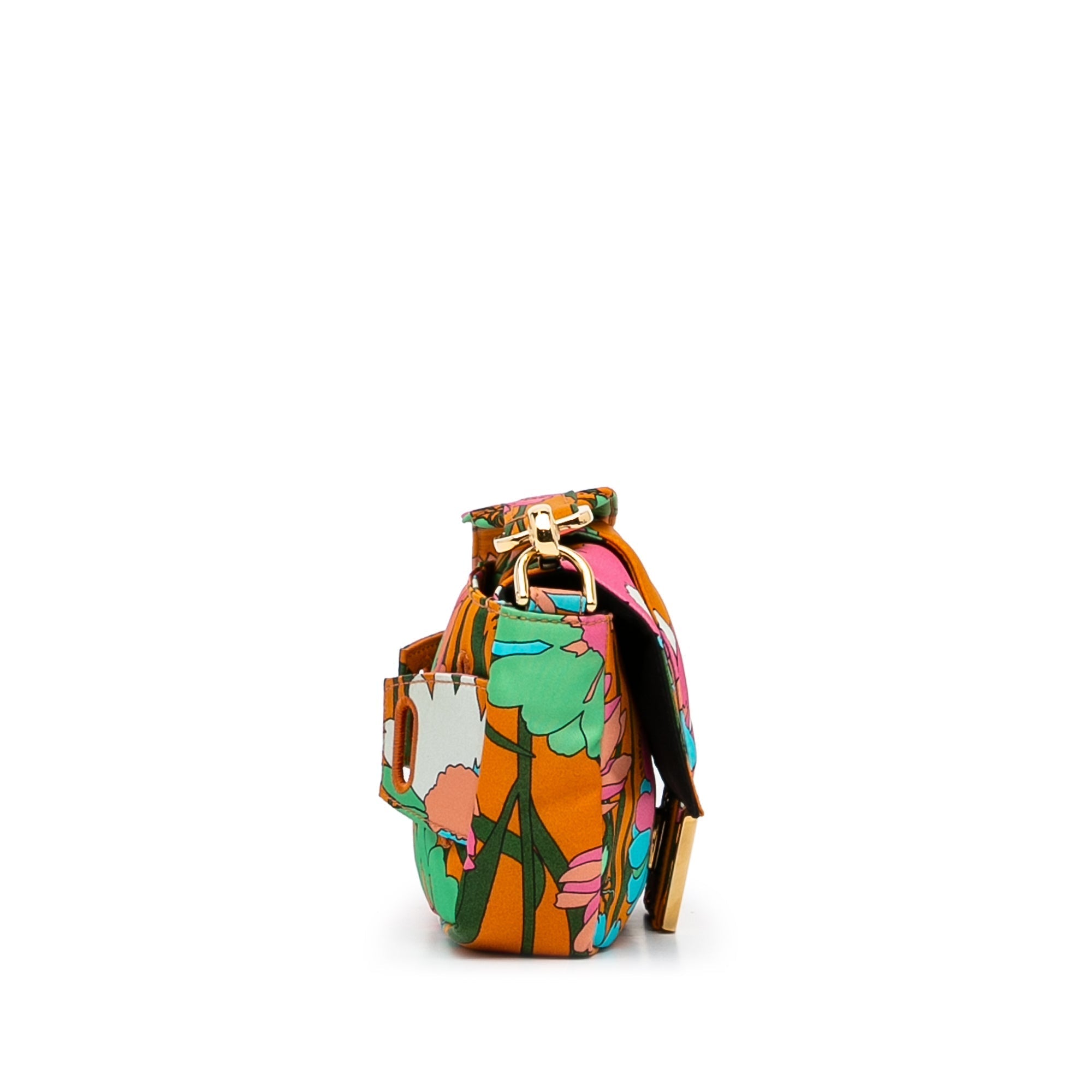 Fendi Baguette Borsa a tracolla multicolor floreale in nylon