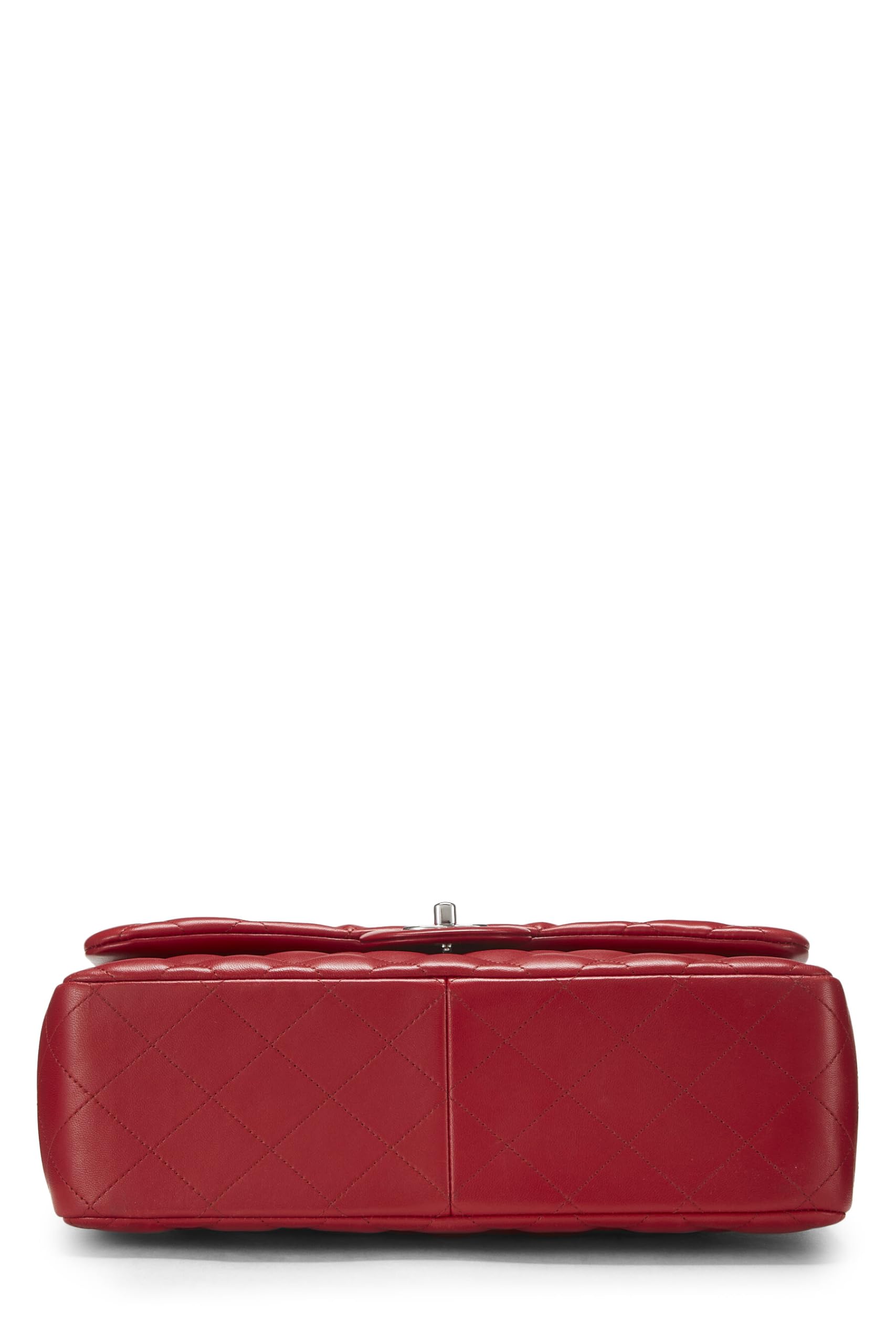 Chl, Rosso Quilted Lambskin New Classic Double Flap Jumbo, Rosso