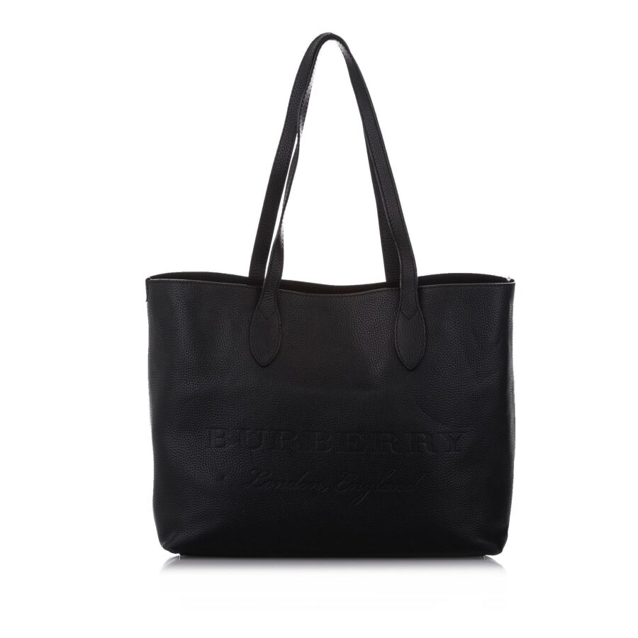 Burberry Logo Leather Tote Bag | Studio Nafay