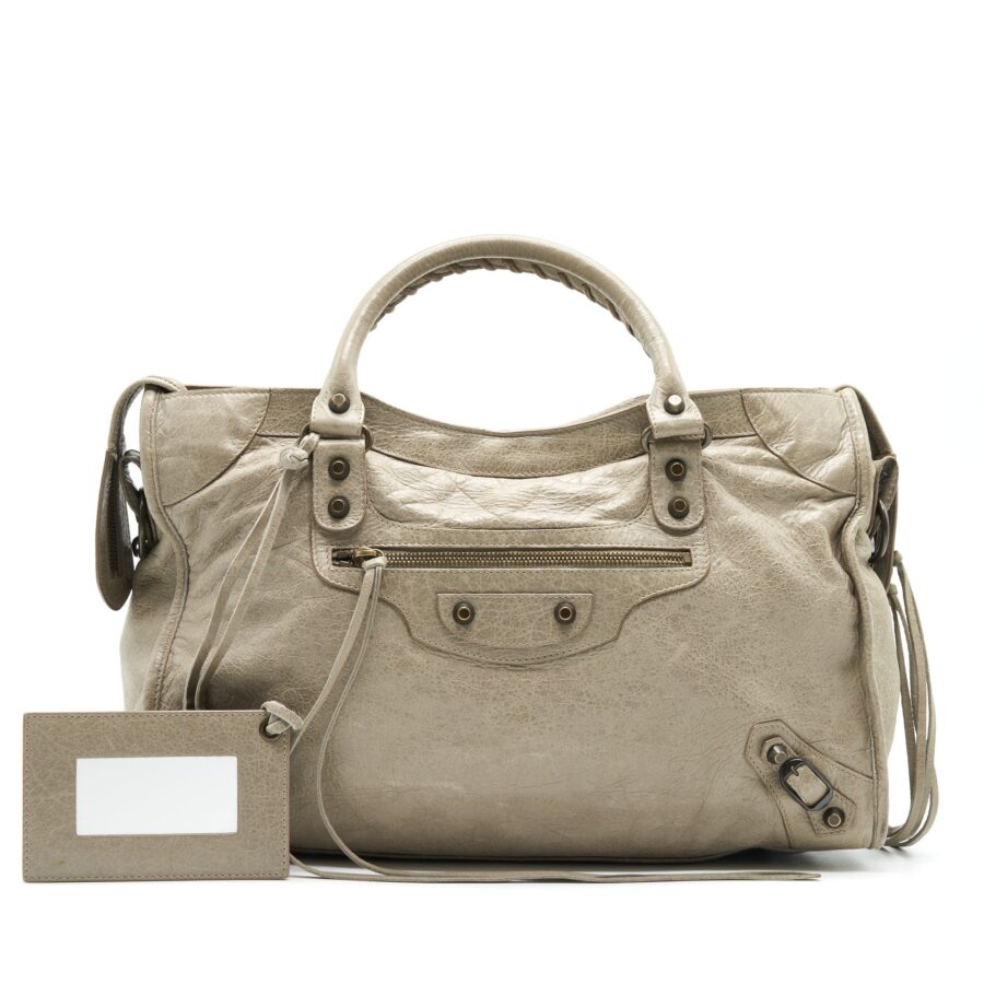 Balenciaga City grey bag – front view