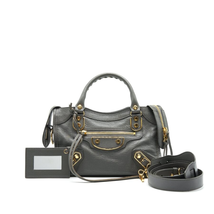 Balenciaga City grey bag – front view