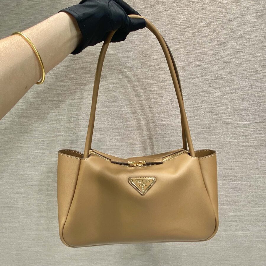 Designer handbag beige – front view