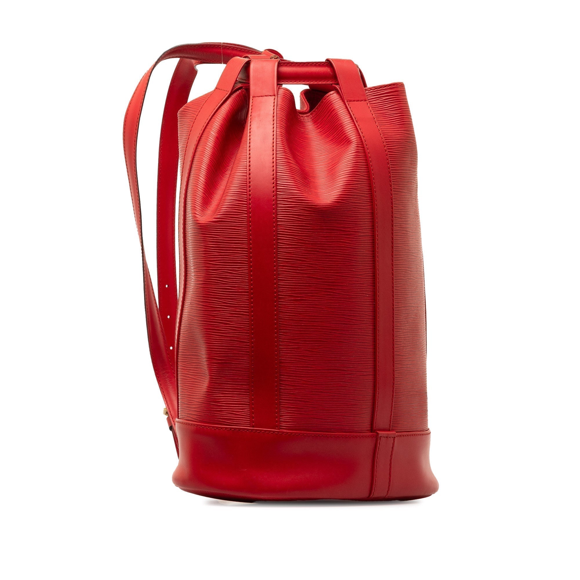 Rosso Louis Vuitton Epi Randonnee GM Zaino