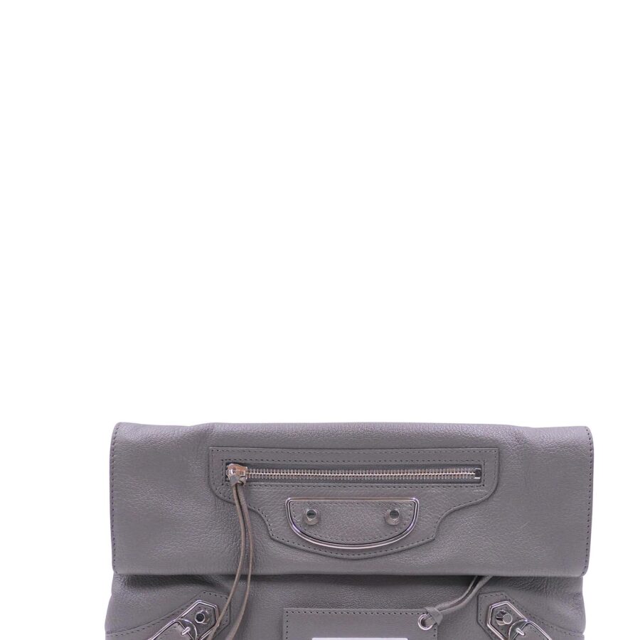 Designer Clutch grey bag – front view