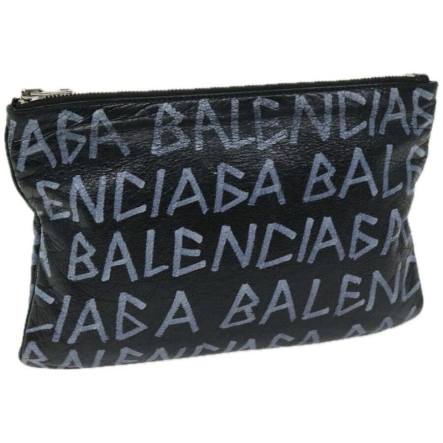 Balenciaga Clutch black bag – front view