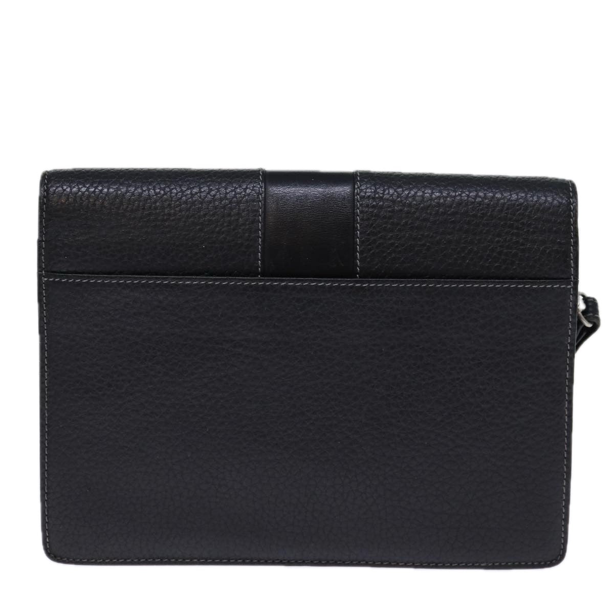 BURBERRYSs Pochette Bag Pelle Nero Auth bs13915