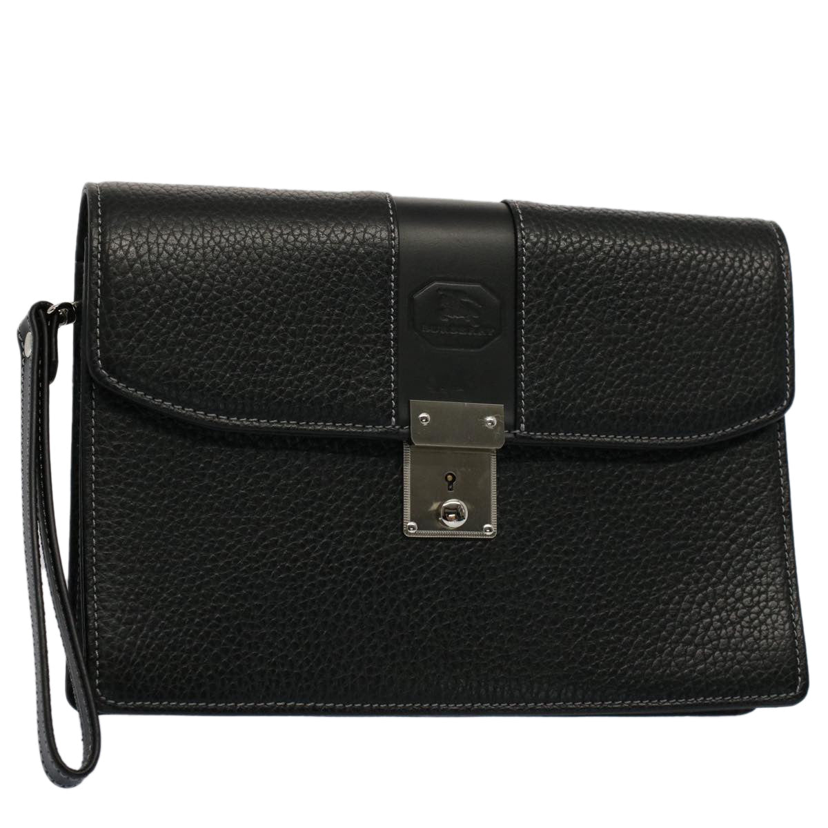 Burberry Pochette Bag Pelle Nero Auth ep1686
