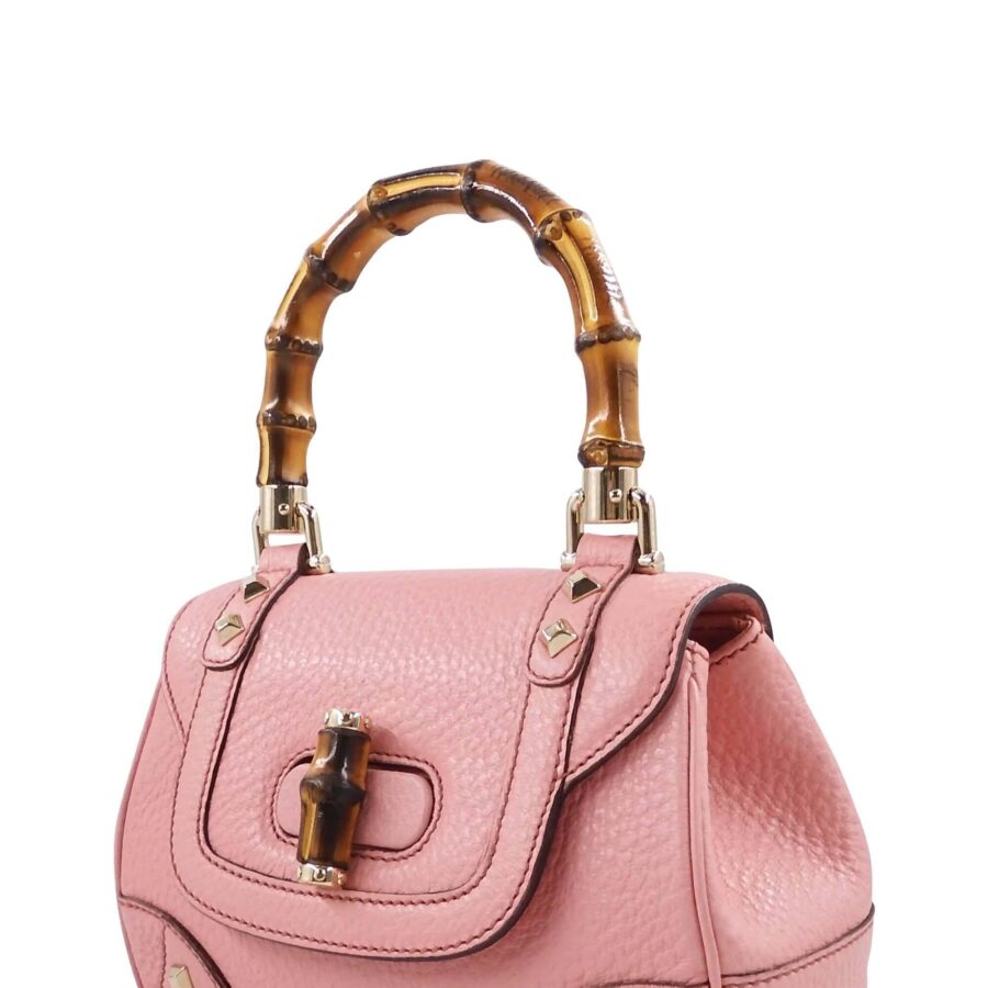 Gucci Bamboo pink bag – front view
