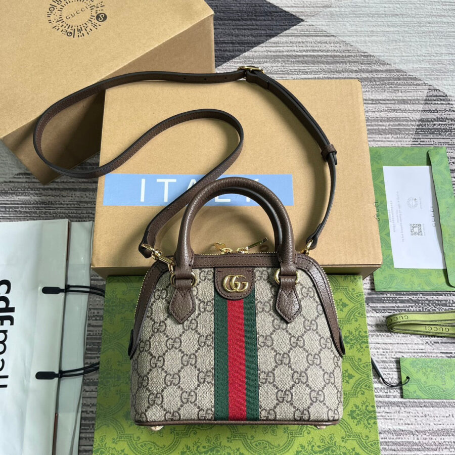 Gucci Ophidia beige bag – front view