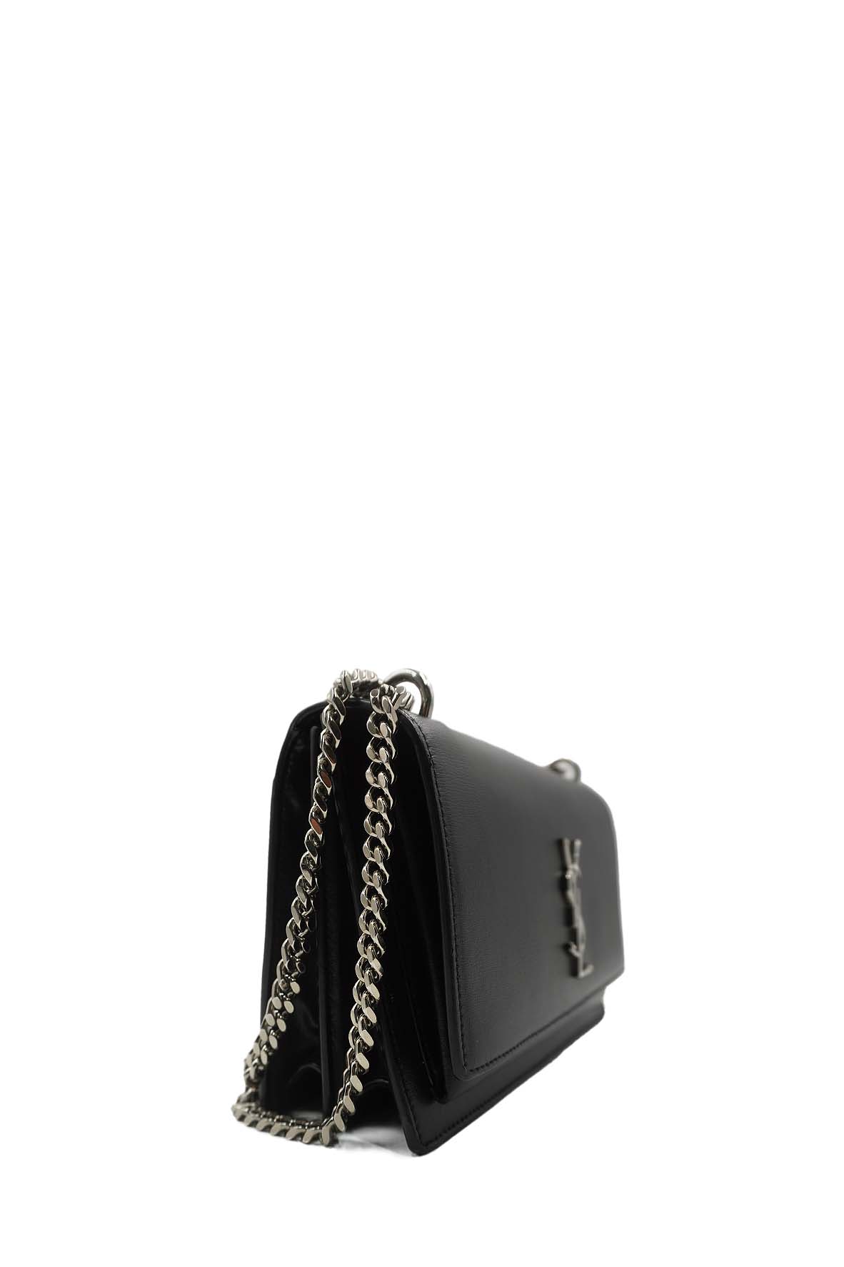 Medium Sunset Bag with Silver Hardware Nero