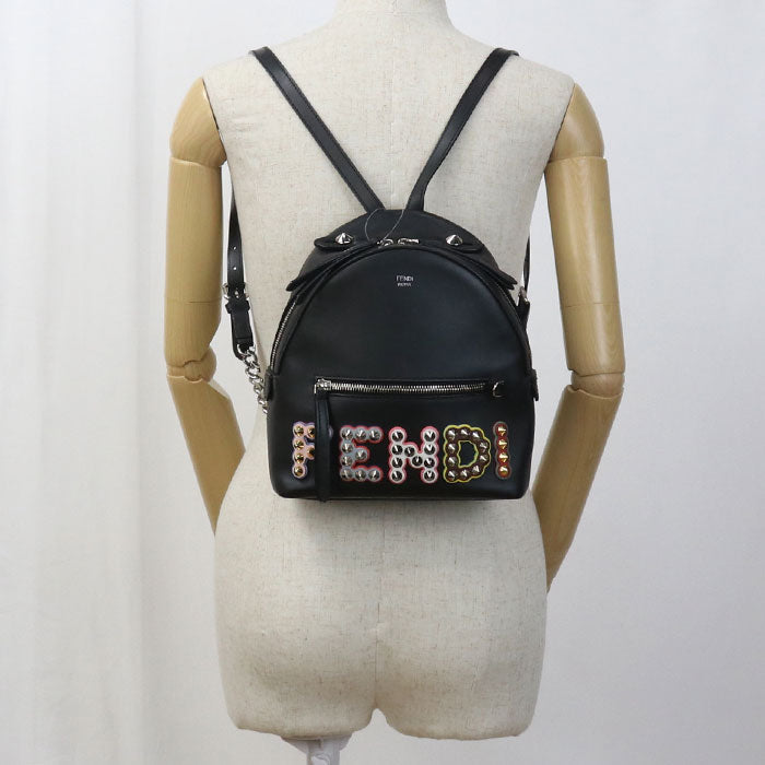 Zaino piccolo Fendi A0VR Pelle Nero Donna
