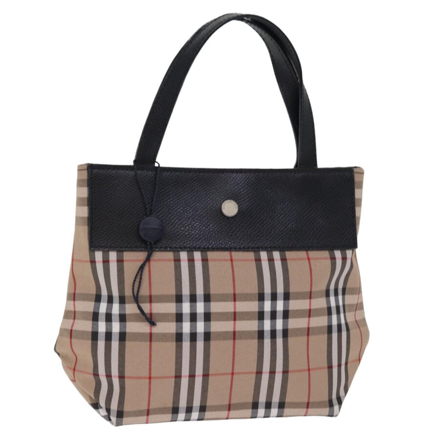 Burberry Nova Check Hand Bag Canvas Beige Auth yk12950 | Studio Nafay